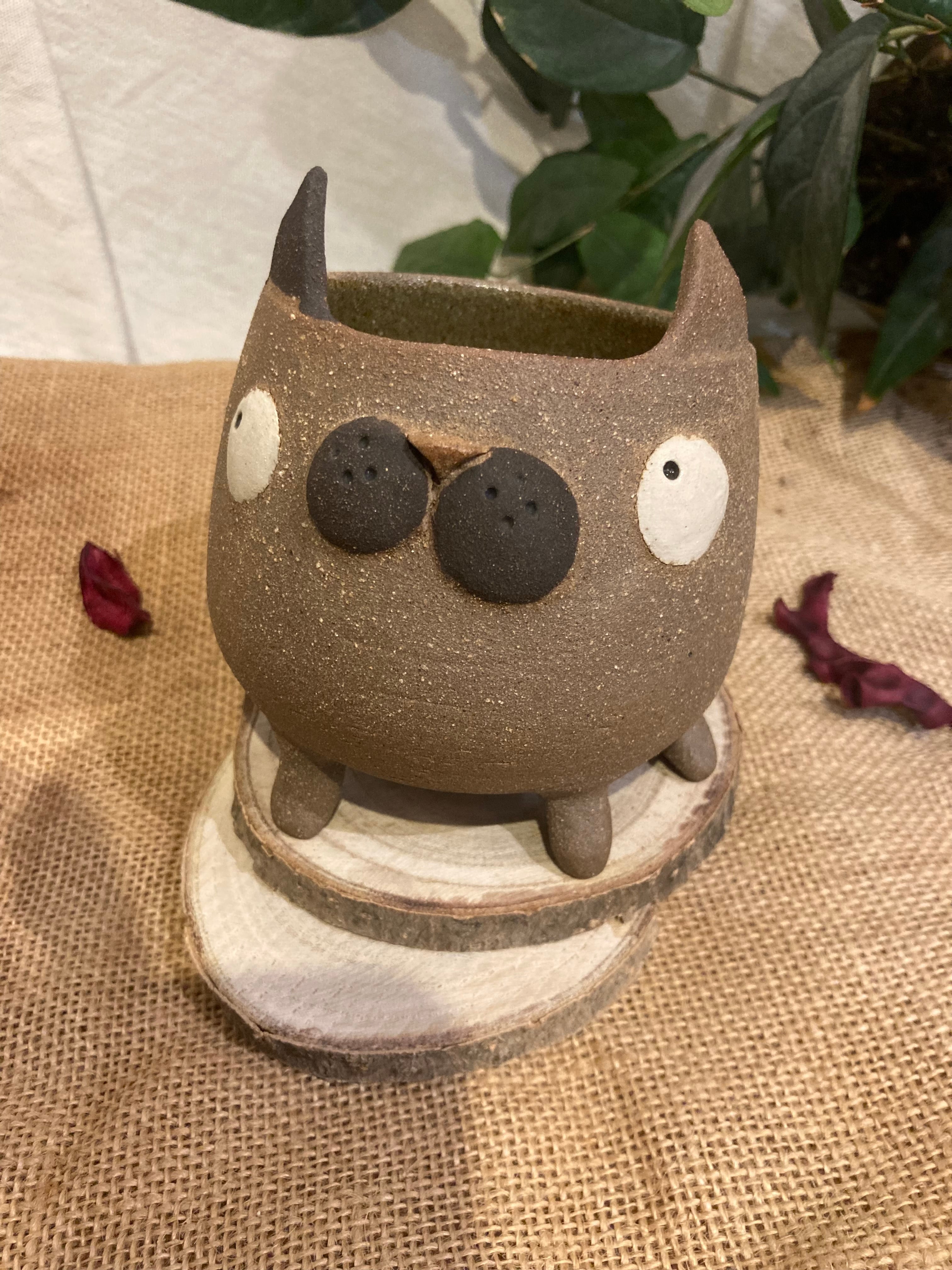 Tasse mimi chat bicolore noir et marron 🐱
