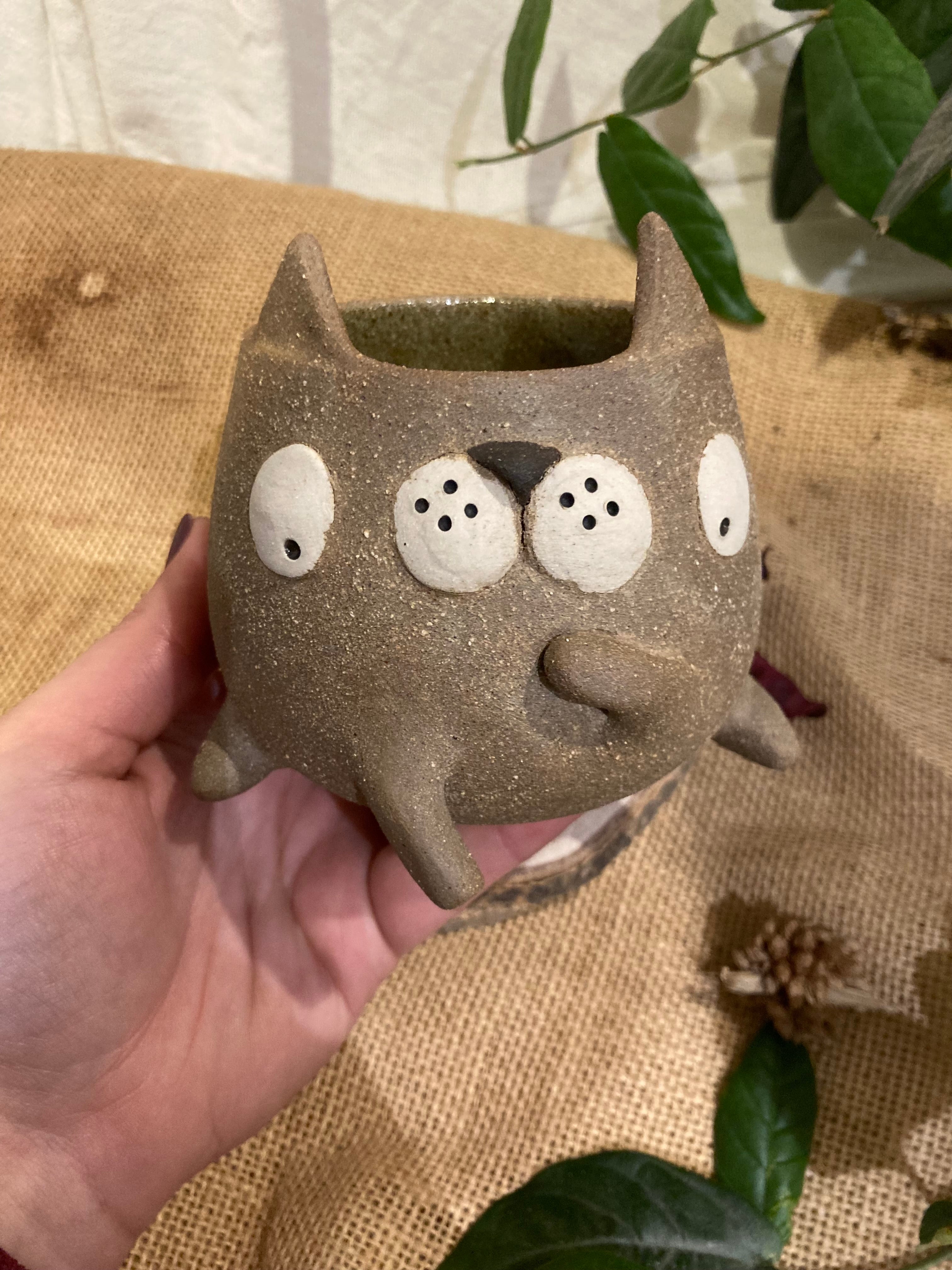 Tasse mimi chat bicolore marron et blanc 🐱