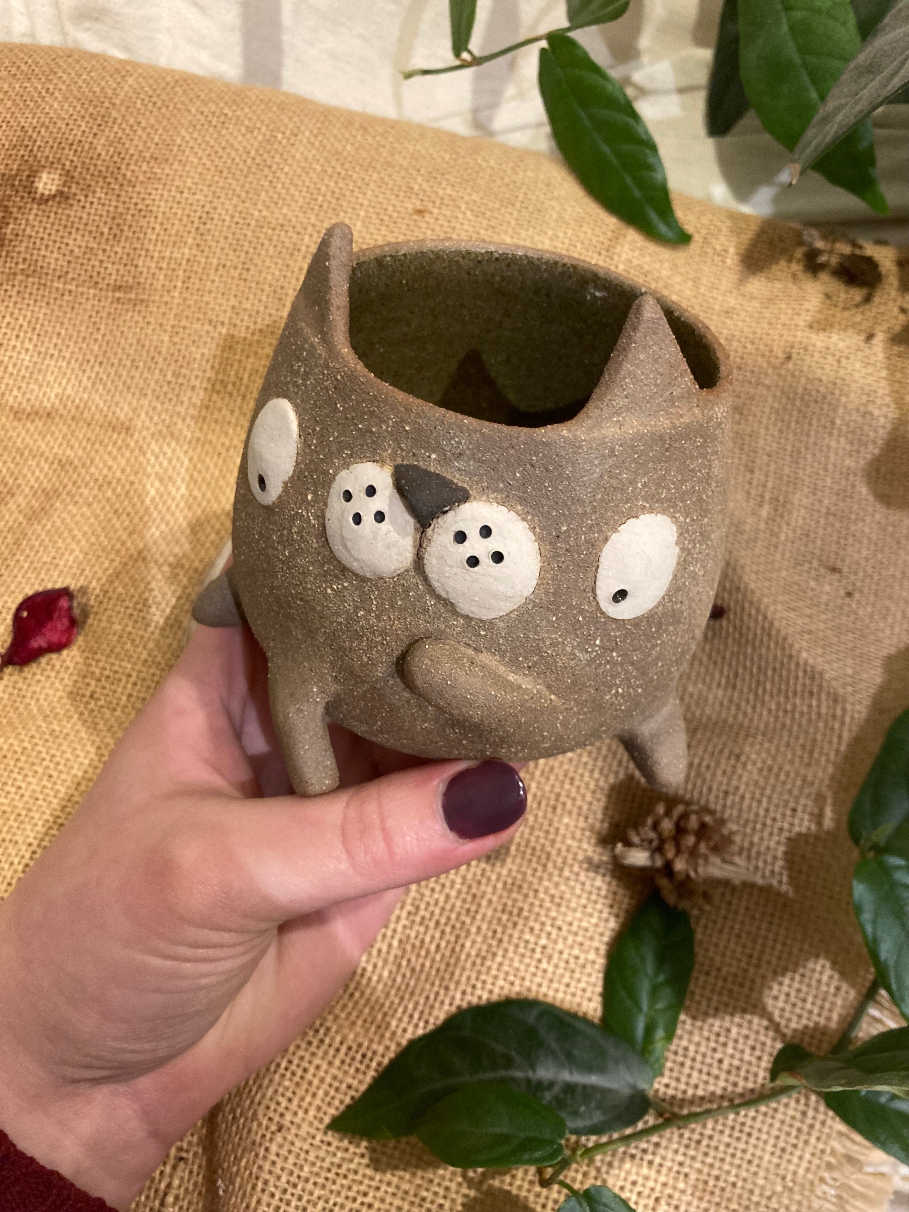 Tasse mimi chat bicolore marron et blanc 🐱